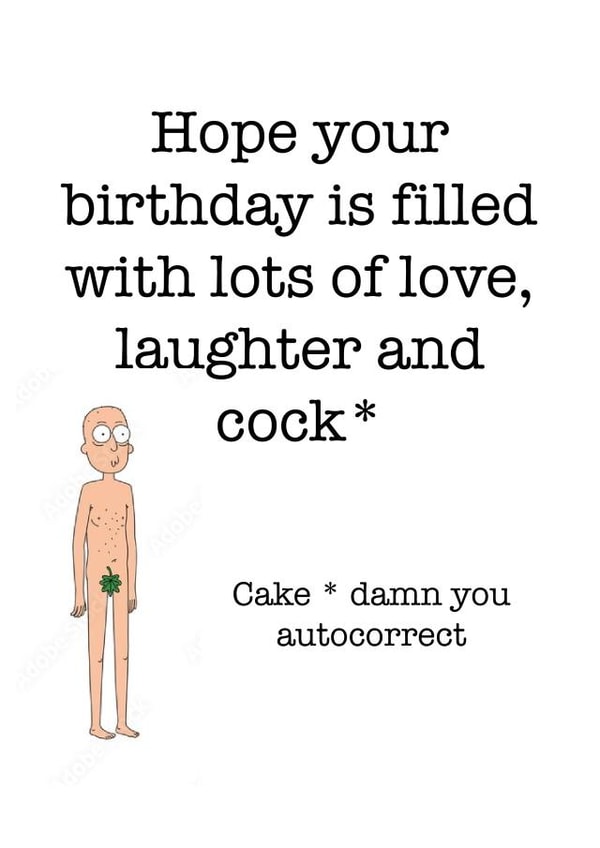 Rude happy birthday  created by Rhianna Peck 