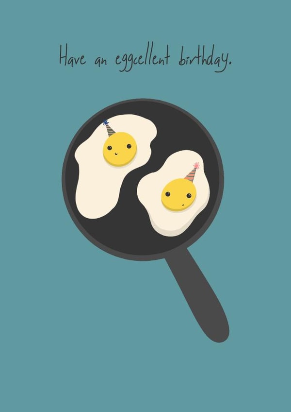 Cute Egg Pun Birthday Card created by Crafty Pig Studio