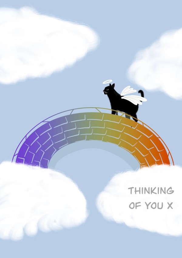 Cat sympathy card created by Sinead Peyton