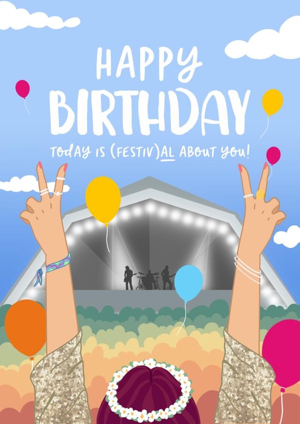 Festival Birthday Card for Her created by The Cake Thief