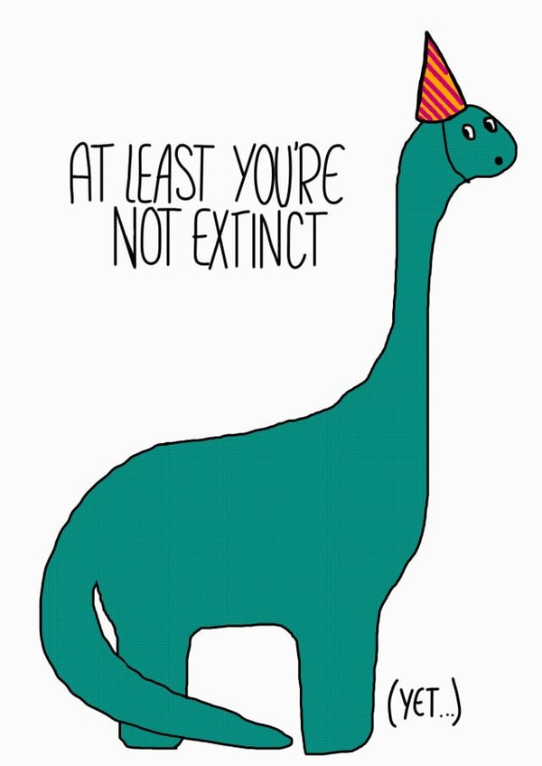 Funny dinosaur birthday card created by Al_lustrations