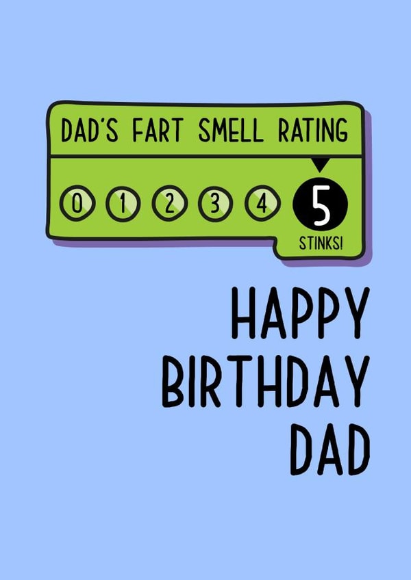 Dad's Fart Smell Rating created by Rosewood Design