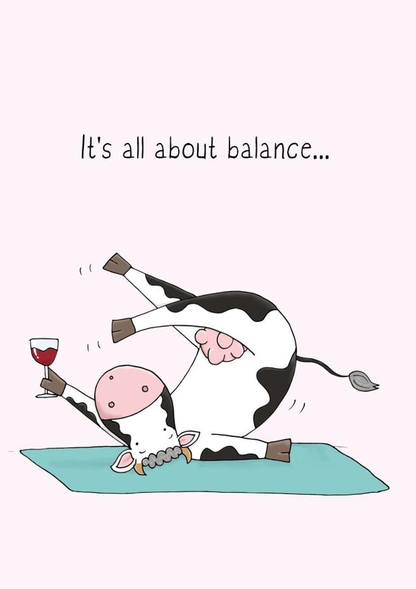 It's all about balance - the perfect card for the Yogi or Pilates nut created by Lucy Driver