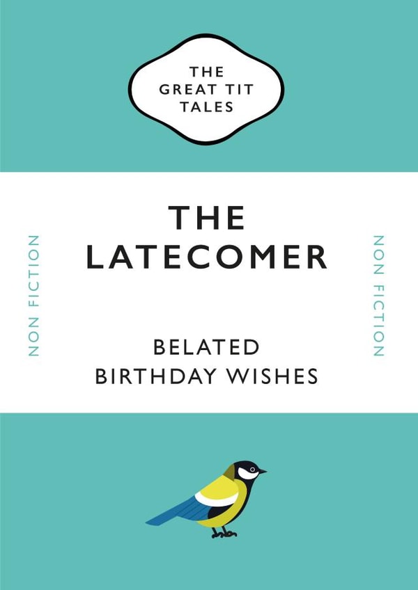 Great Tit belated birthday card created by Yay Days