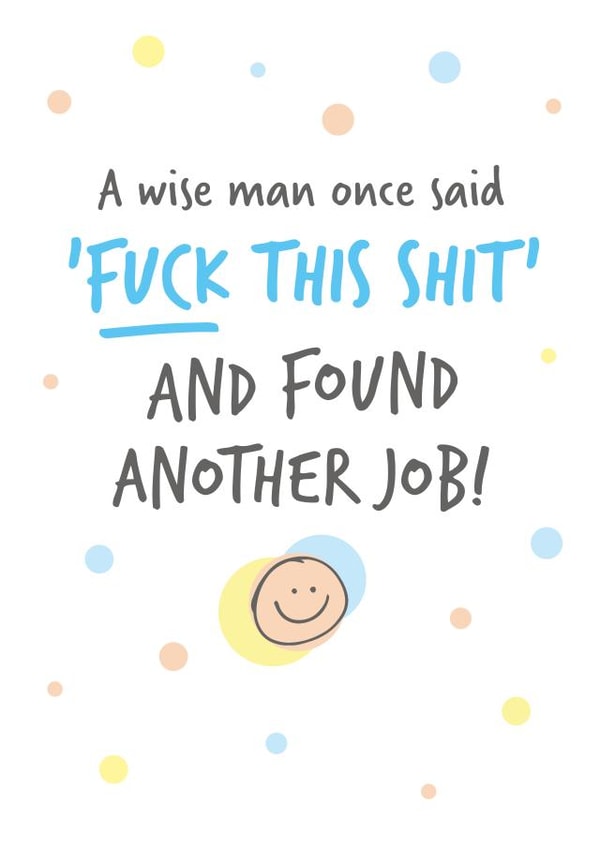 Say goodbye with this leaving card for a very wise man created by Superlush Cards