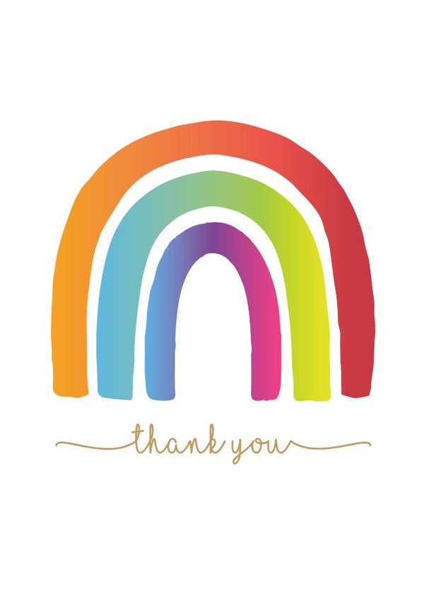 Rainbow Thank you, Teacher Card created by Ellie's Little Studio
