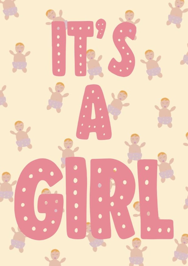 New Baby Card - It’s a Girl! created by Sherbet Lemons