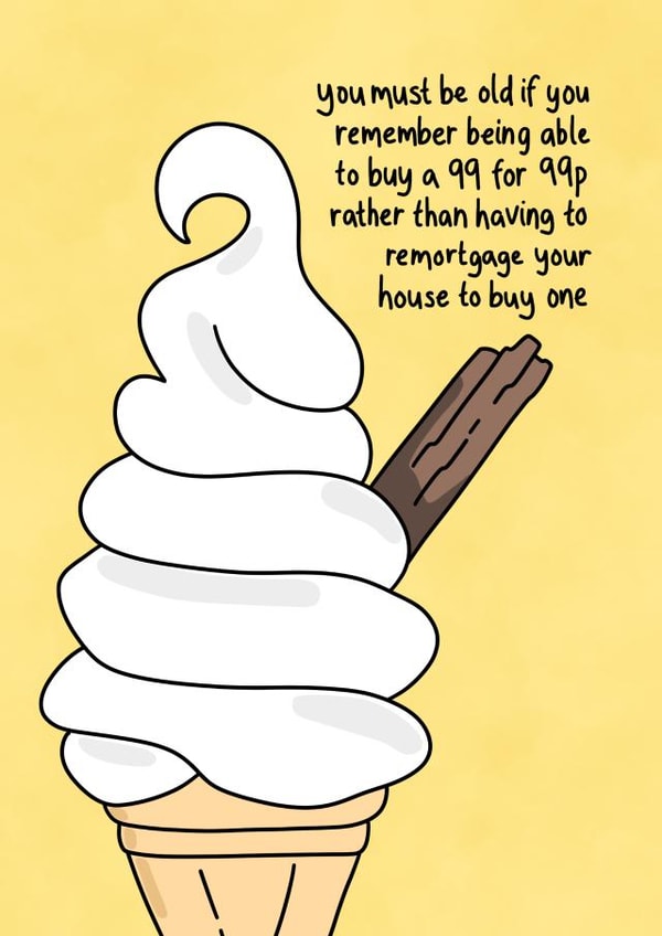 You Must Be Old 99 Ice Cream Card created by Meg's Creative Outlet