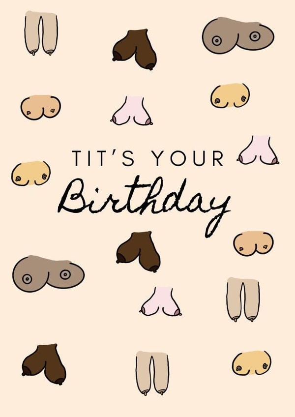 Birthday boobs card created by Cheeky Cards by Ginger