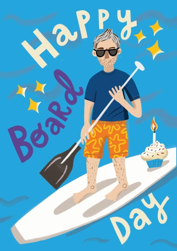 Happy Board Day! Stand Up Paddle Board Birthday card created by @AimeeStevens.Design
