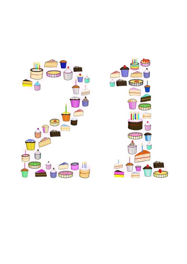 Cakes Twenty-First Birthday Card created by Maddy Bennett
