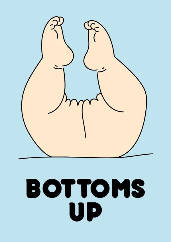 Cheeky new baby boy Congratulations card created by Quinton cards