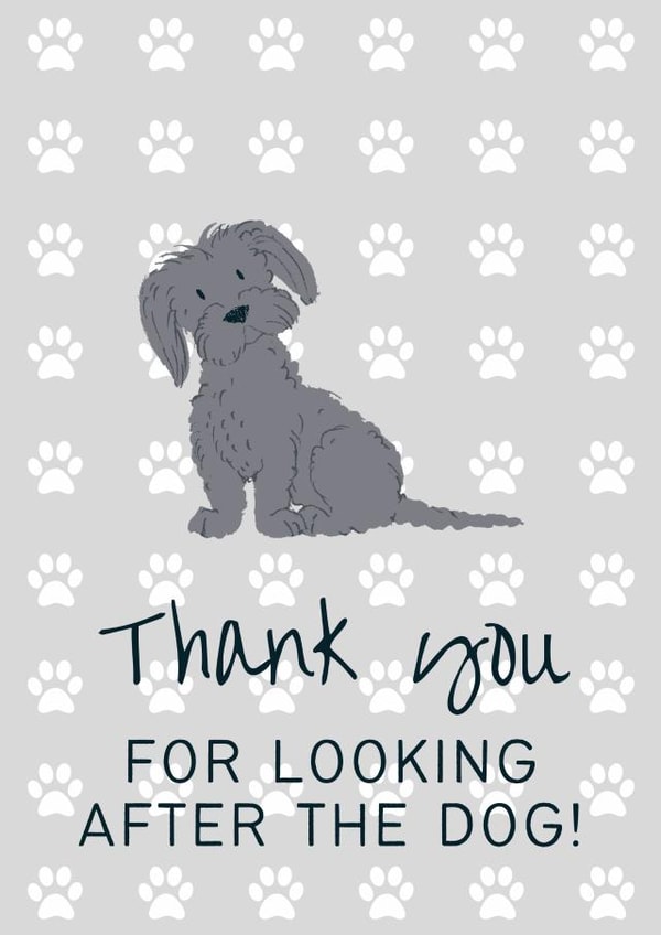 Thank you for looking after the dog created by Sunshine in Design