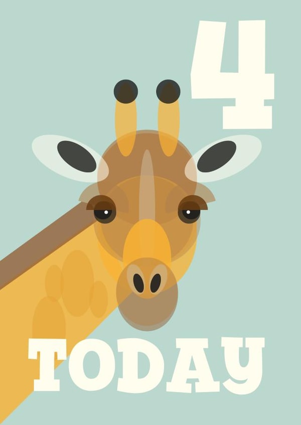 4 TODAY! Cute Giraffe Card created by Cloud Cuckoo Design