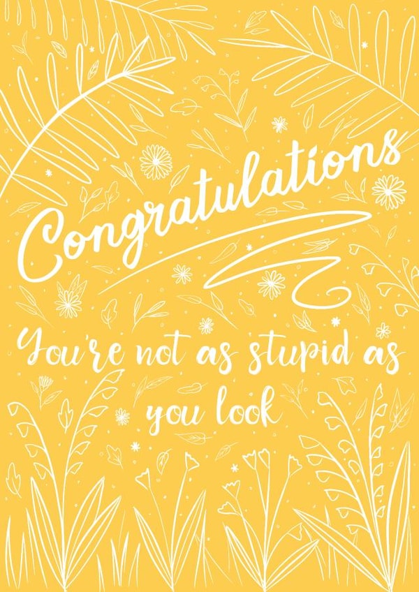 Congrats, stupid! created by Anneka Else