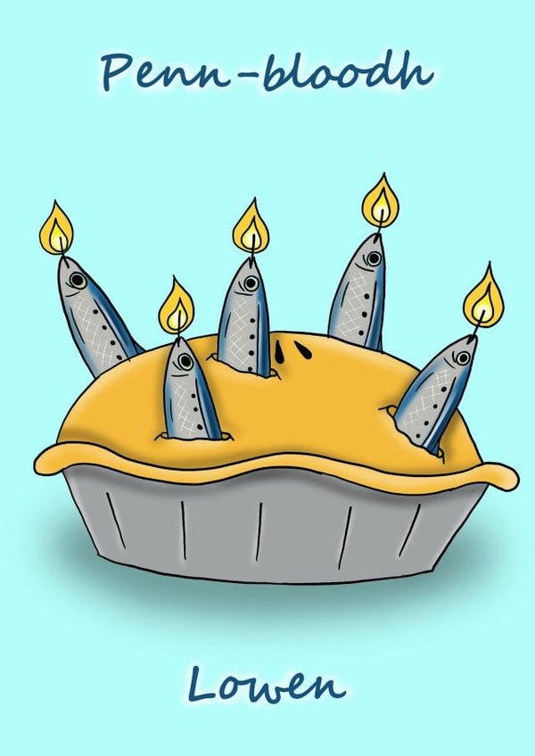 Cornish Happy Birthday Card created by Laura Macdonald