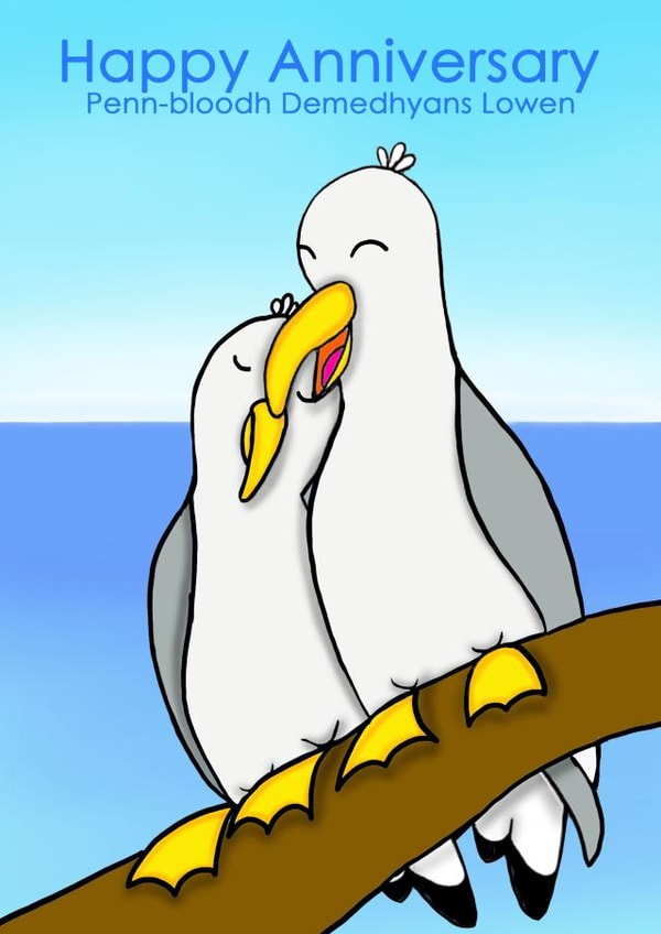 Cornish Anniversary Card created by Laura Macdonald