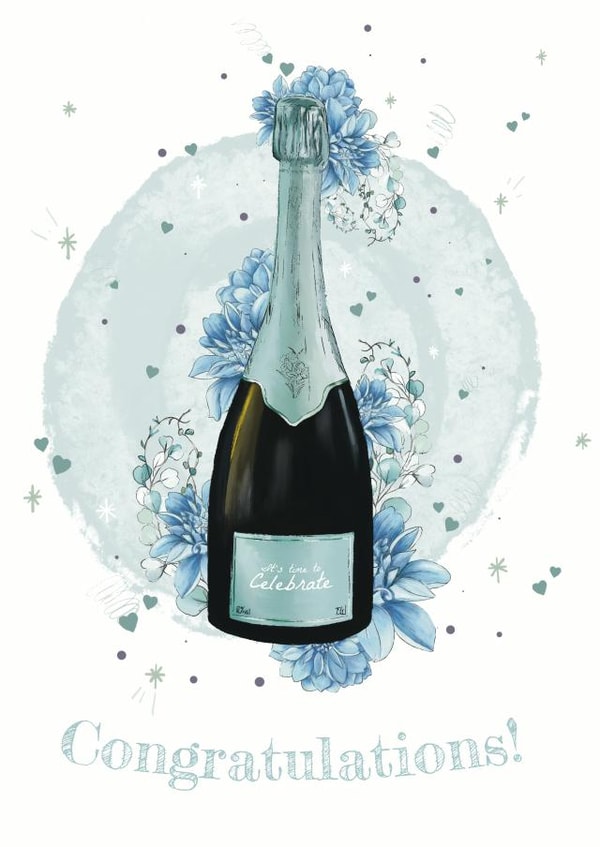 Celebrate with champagne created by Blooming Typical Designs
