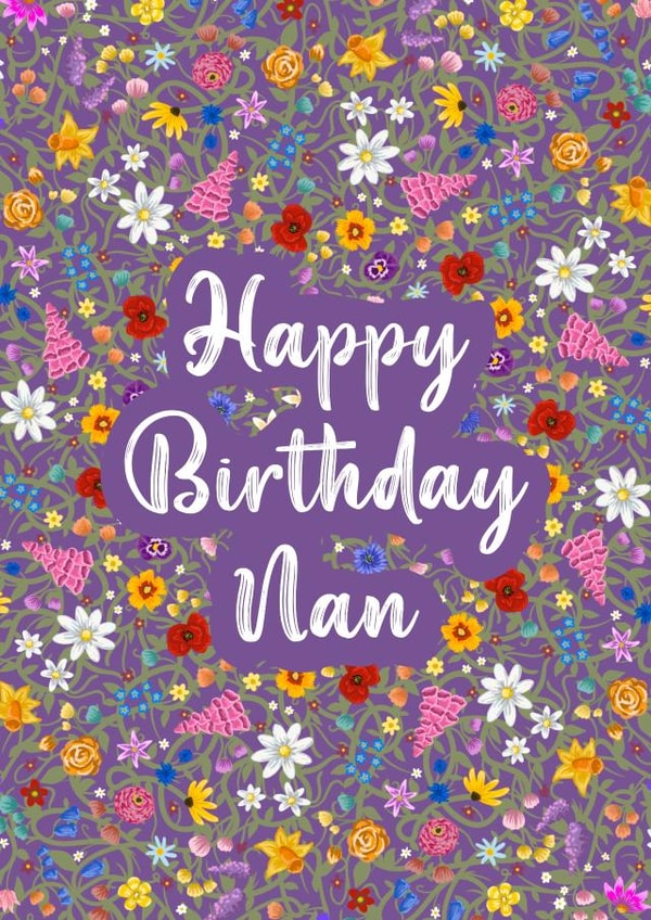 Happy birthday Nan- wildflower design created by Jen James