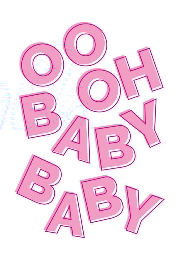 Oooh Baby Baby Card 1001 created by Jane Katherine Houghton