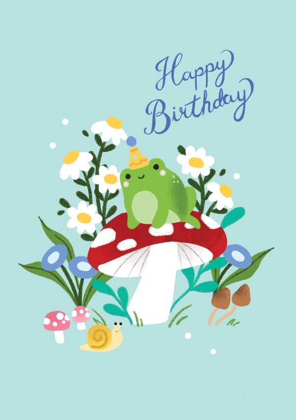 Cute Frog Birthday Card created by Hux Loves Honey