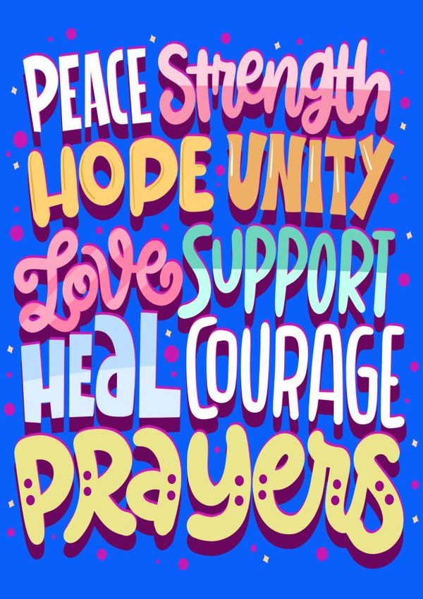 Loads of lovely supportive words created by Nina’s Novelties