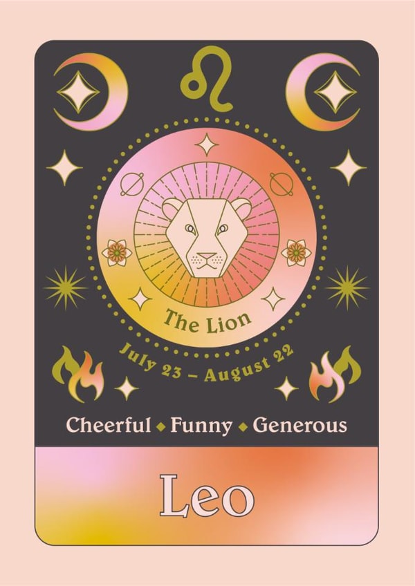 Leo birthday card created by Pretty Much