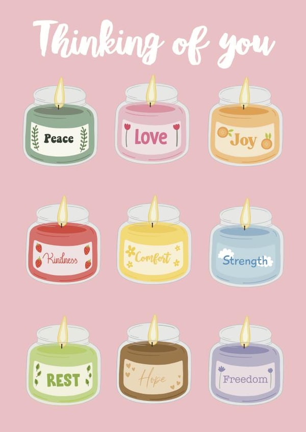 Motivational self care/self love thinking of you card created by Jenny Latham