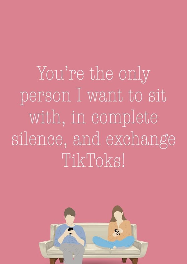 You're The Only Person TikTok Card 1000 created by Gary Got Cards