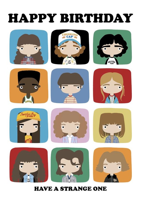 Stranger Things Inspired birthday card created by Nicollette West