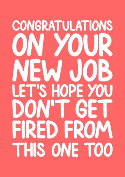 Funny New Job Card | thortful
