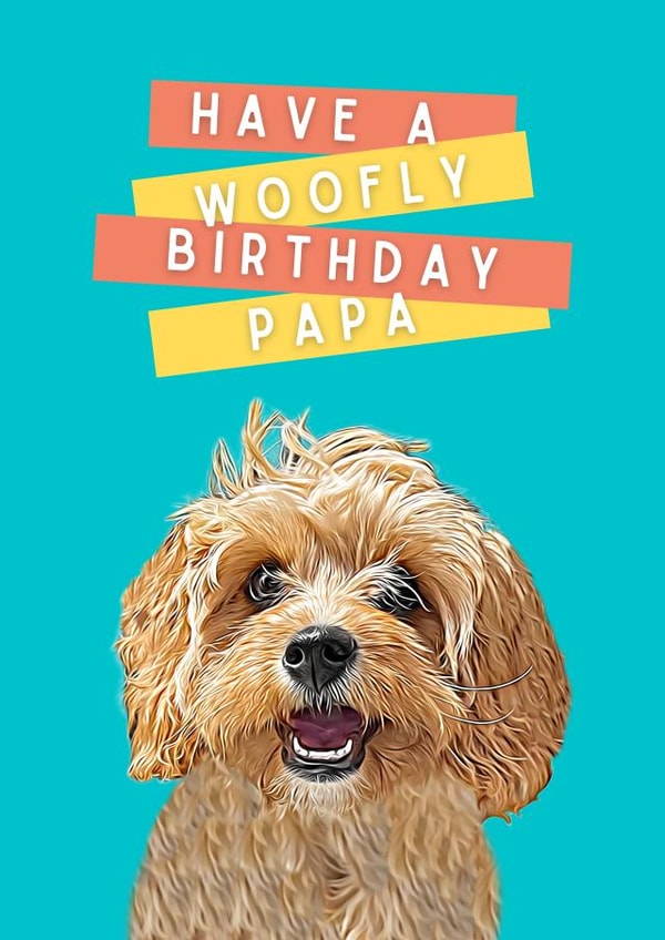 Have A Woofly Birthday - Greeting Card created by The Daft Doodle Co.