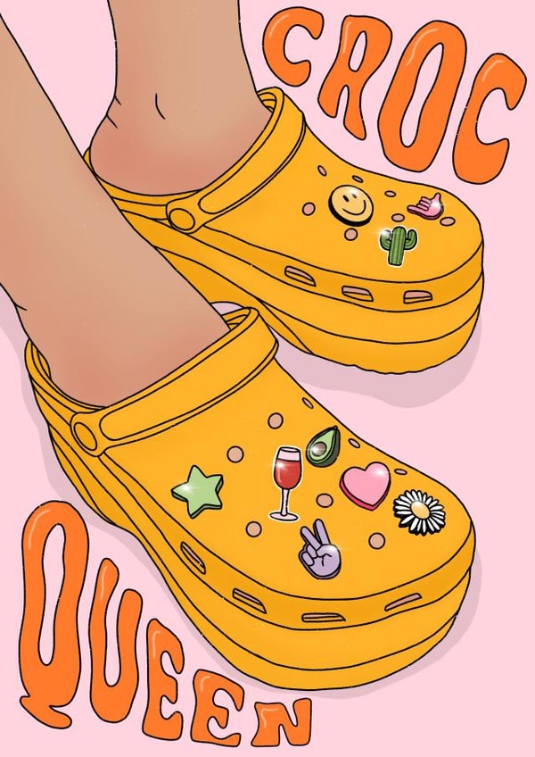 Croc Queen Birthday Love & Friendship Card created by Elena Smith