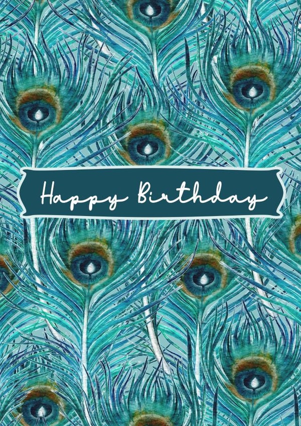 Happy Birthday  [Pretty, elegant, illustrated birthday card] created by Wildheart Studio