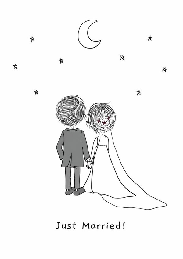Just Married created by Just For Now Illustrations