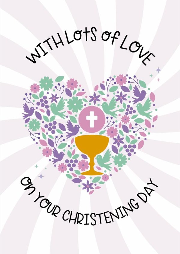 Christening card created by Lucy Rose Party