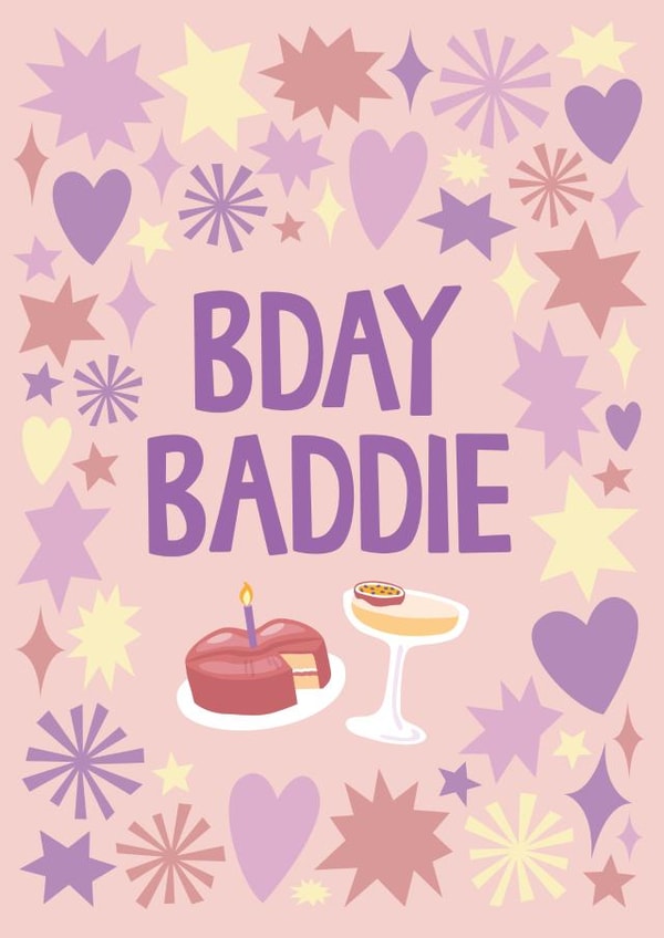 Birthday Baddie Cheeky Friend Card created by @LIKEYPARK