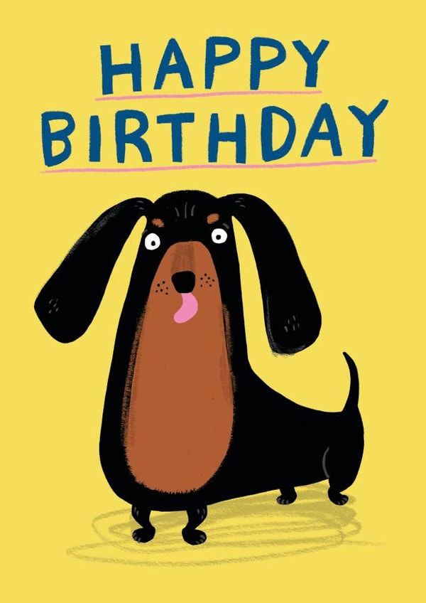 Happy Birthday Dachshund created by Lisa Greener