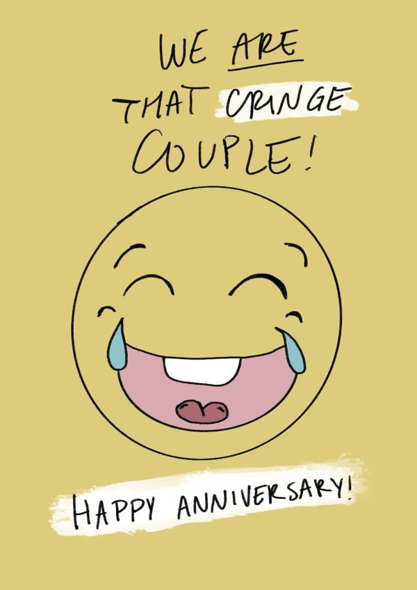 We Are That Cringe Couple Happy Anniversary Emoji created by Alicia Ard