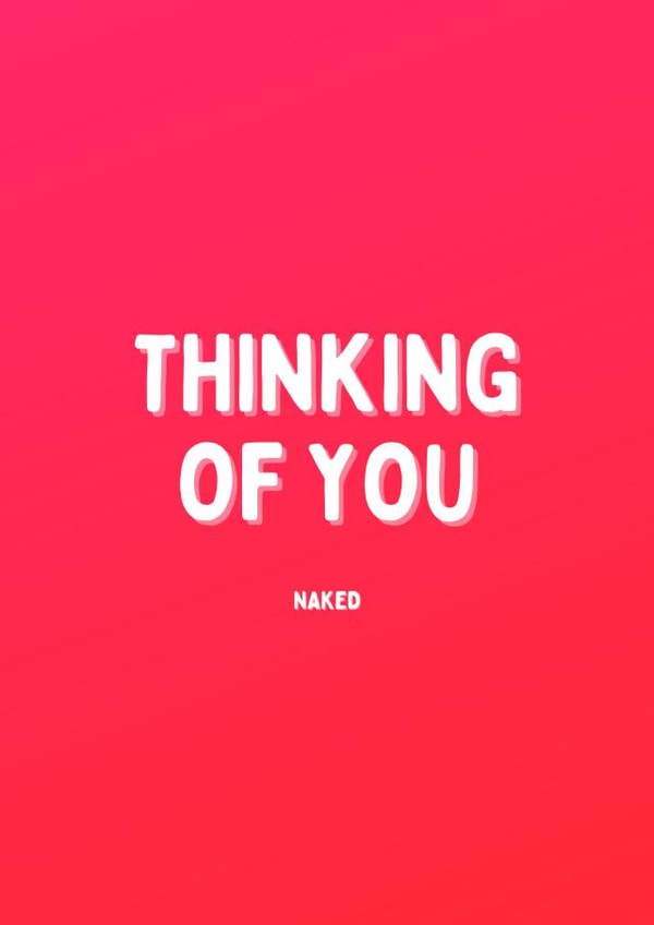Thinking of you naked cheeky card  created by Meg's Creative Outlet