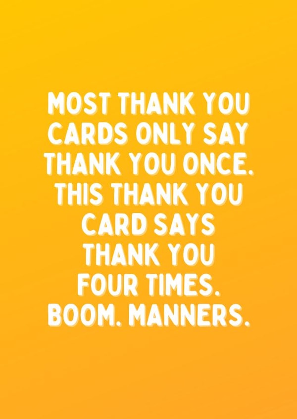 Thank you thank you thank you thank you card created by Meg's Creative Outlet