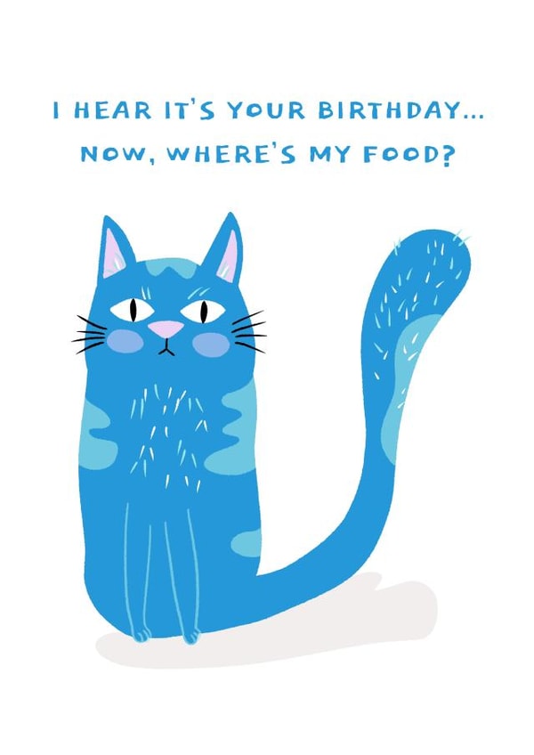 Hangry cat birthday wishes created by Weird Is The Best