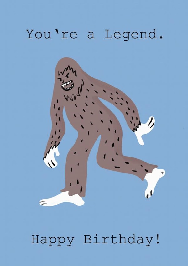 Sasquatch Big Foot Birthday Card created by Alicia Ard
