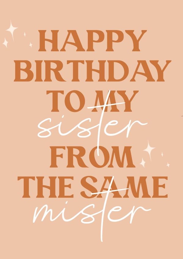 Sister From the Same Mister created by Pink + Pip