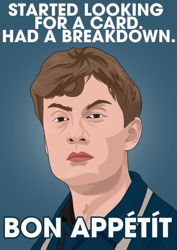 James Acaster Bon Appetit GBBO created by Pink + Pip