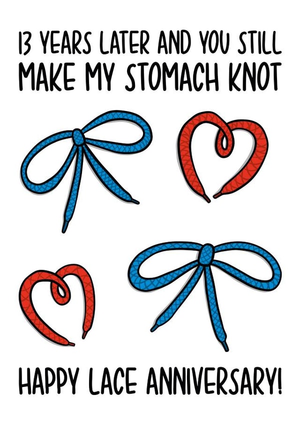 Lace 13 Year Anniversary Card 1001 created by TeePee Creations