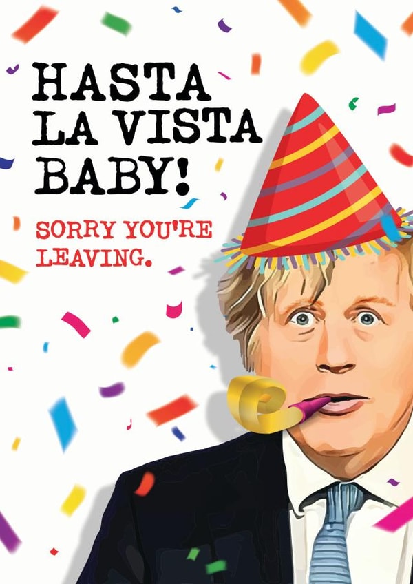 Funny Leaving / Retirement Card - Boris Johnson created by Mrs Best Paper Co.