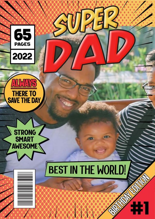 Super Dad - Comic Book Photo Card created by ShortRound888