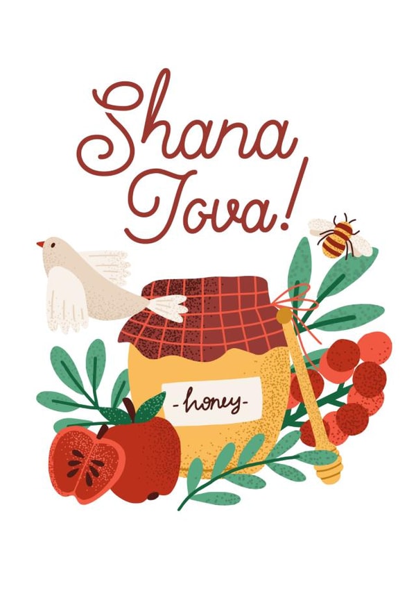 Happy New Year Shana Tova Rosh Hashanah created by Miss Anne Thropy