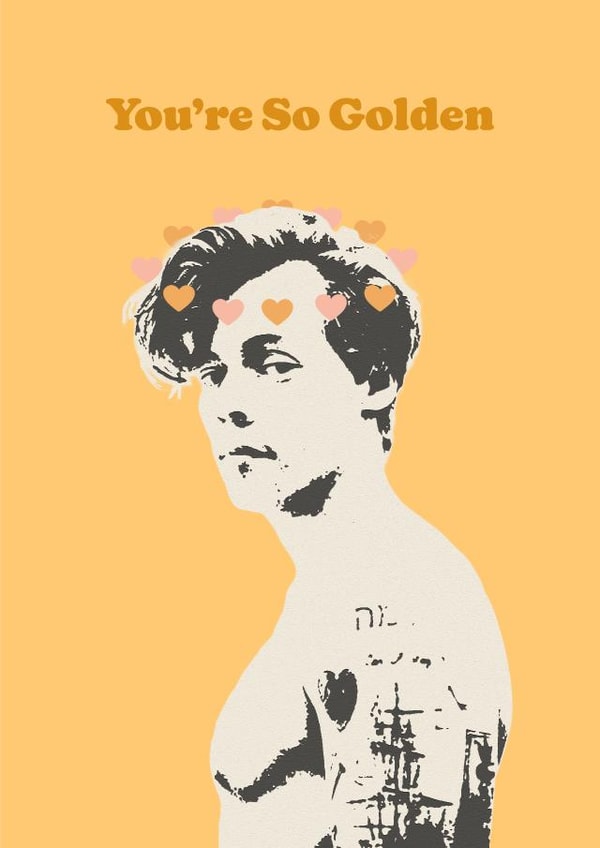 Cute Good Vibes Card - You're So Golden created by HollieGraphik